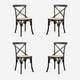 thumbnail image 1 of Pack 4 Sillas De Comedor Crossback Madera Negro, 1 of 6