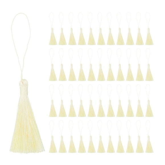 Mini Silky Bookmark Tassels Uxcell Amarillo