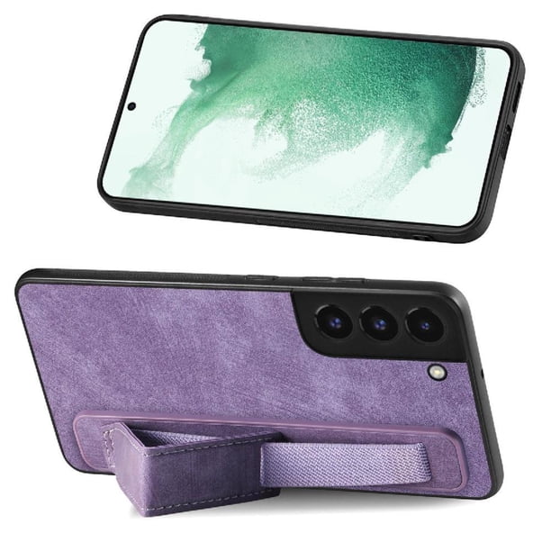 Funda Protectora con Correa para Samsung Galaxy S22 Resistente a Golpes Morado
