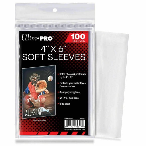 Soft Sleeves Ultra Pro 4x6 (100) para fotos y postales