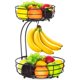 thumbnail image 1 of Fruit Basket Bextsrack, encimera de 2 niveles con colgador para plátanos, 1 of 7