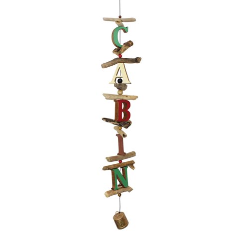 Wind Chimes Cohasset Cabin - Cadena Con Letras De Bambú