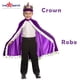 thumbnail image 2 of Disfraz para niños con corona y bata de rey de los Estados Unidos, color morado, 2 of 3