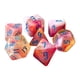 thumbnail image 4 of 7 dados poliédricos de doble color para juegos de rol, suministros para fiestas, digitales grandes, D6, D4, D8, D10 (00-90 y 0-9), D12, D20 rosa blanco, 4 of 5