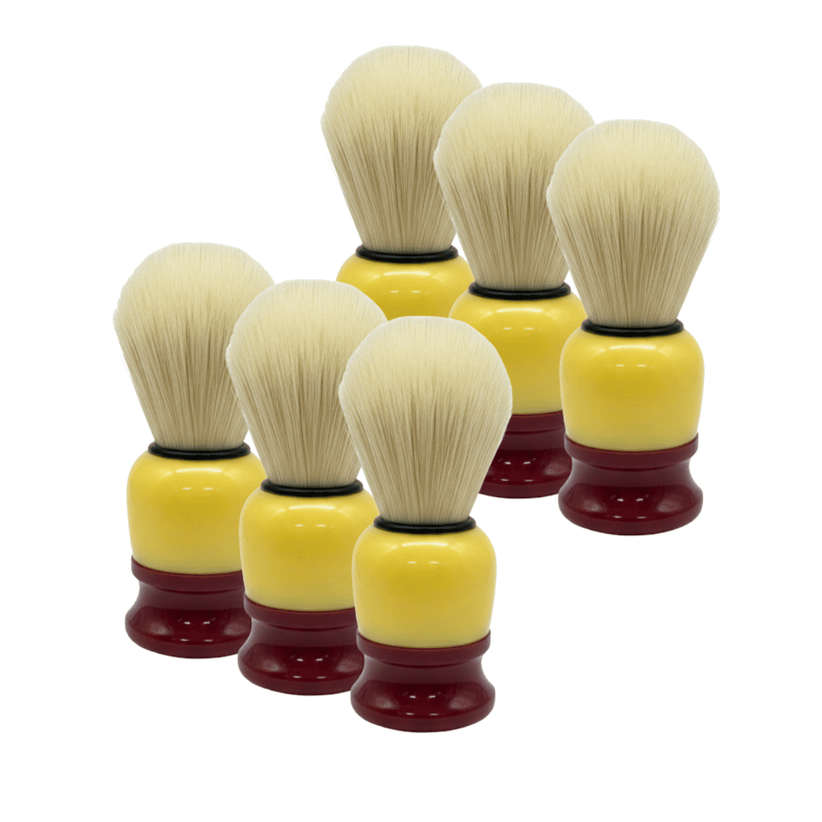 Genérico - Pack 6 Brochas Hisopo De Madera Para Barba - Peluquería Barbería