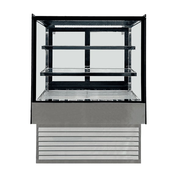 Vitrina Pastelera Rectangular Plateada Línea Market 900 x 700 x 1200 mm Norkalt