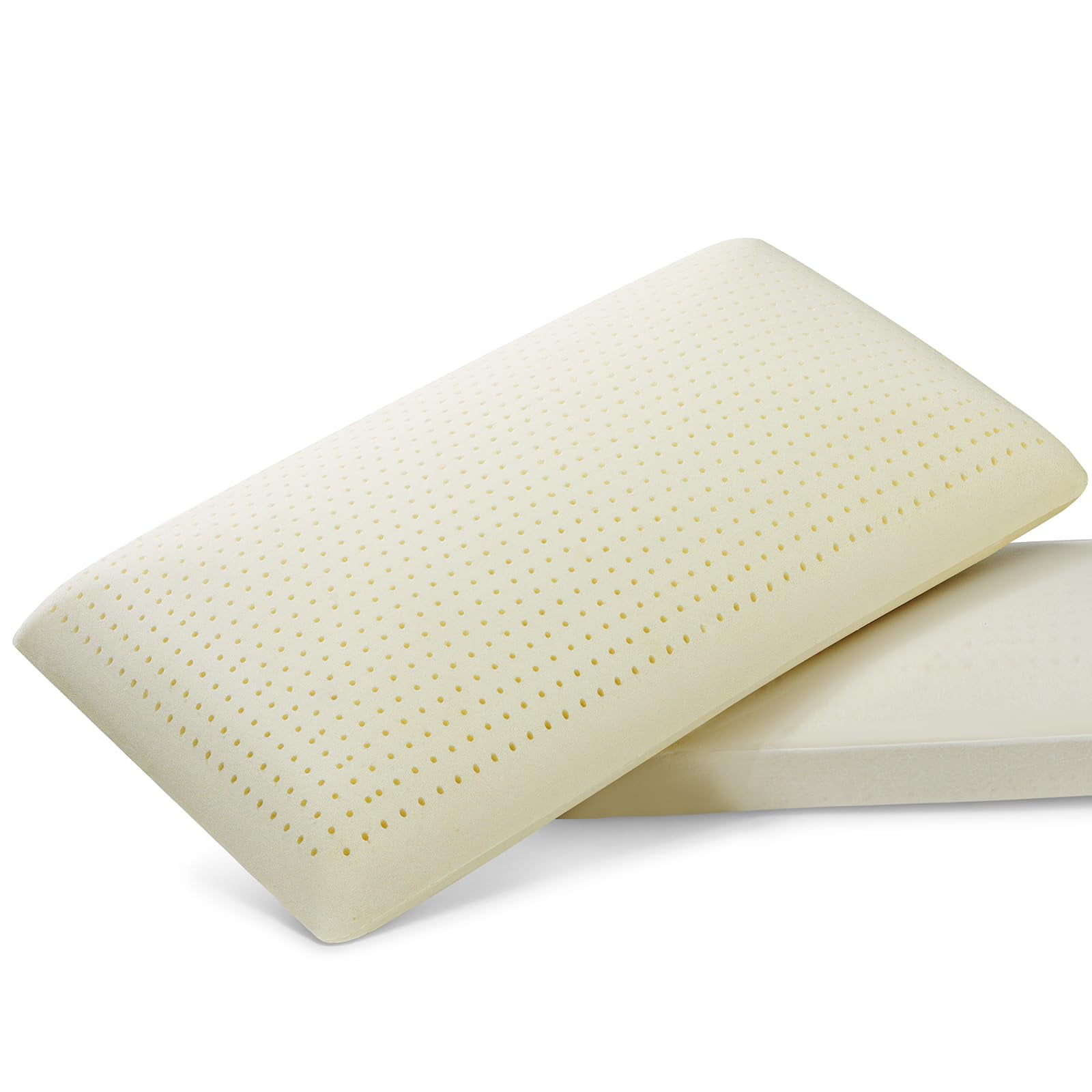 Almohada Ecqolra 100% Natural De Látex Talalay, Tamaño Estándar