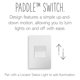 thumbnail image 2 of Switch Legrand adorne Paddle 15A de 1 o 3 vías con placa de pared, 2 of 5