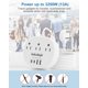 thumbnail image 3 of Adaptador de viaje del Reino Unido a EE. UU., con 3 salidas, 4 puertos USB, 24 W, 13 A., 3 of 7