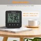 thumbnail image 5 of Reloj despertador Geevon Smart Night Light con temperatura (negro), 5 of 9
