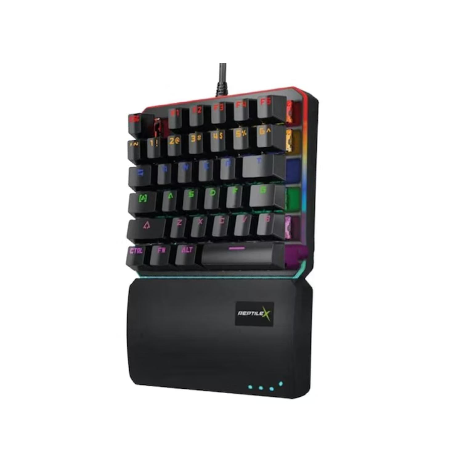 Reptilex - Teclado Gamer Mecanico Usb 1 Mano 35 Teclas Rgb