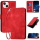 thumbnail image 1 of Funda Flip Premium Fibra de Carbono para iPhone 15 con Soporte y Cierre Rojo, 1 of 6