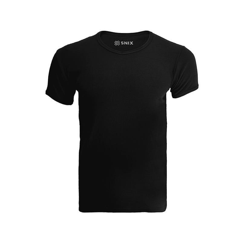 Snix - Polera Rib De Adulto Cuello V Negra Talla M
