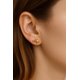 thumbnail image 2 of Aros Abridores Delfín 9mm Oro 18k  Bebé Niña Hipoalergénicos Dorado, 2 of 4