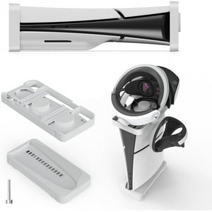 Soporte Aaronmei 2-En-1 Horizontal Y Vertical Para Consola Ps5 Slim Blanco