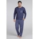 thumbnail image 1 of Pijama Largo Algodón Azul Talla S, 1 of 4