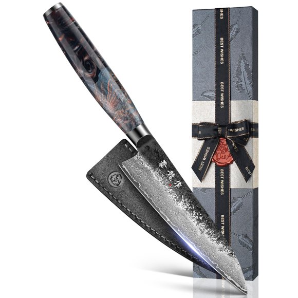Cuchillo Multiusos Atumuryou 14 cm Acero Damasco VG10