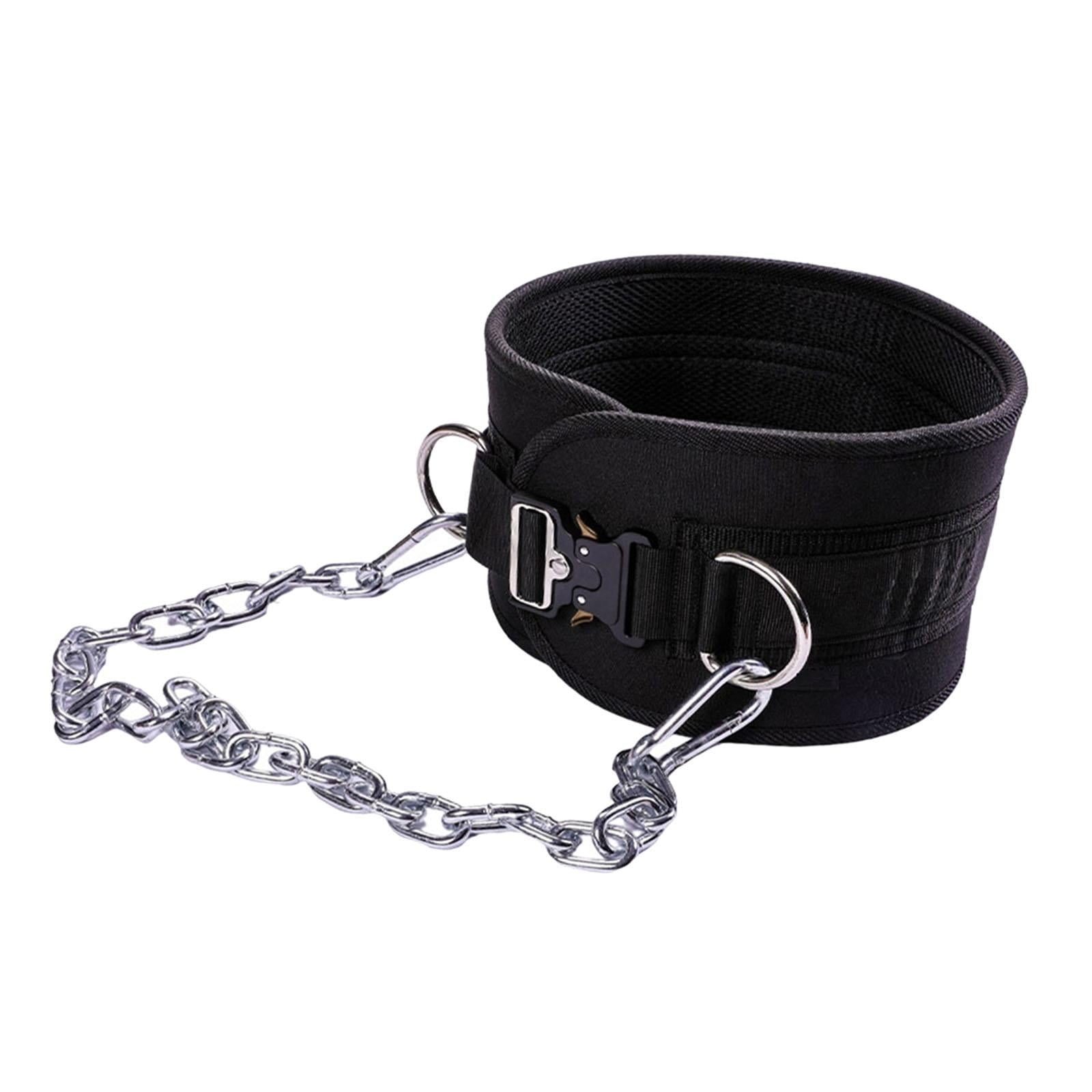 Ioensy - Cinturón De Inmersión Con Cadena, Soporte De Cintura, Gimnasio, Fitness, Cinturón De Inmersión Para Levantamiento De Pesas, Hebilla De Metal