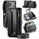 thumbnail image 1 of CaseMe Funda de Cuero for iPhone 17 Pro de 6.3 Pulgadas con Billetera [Bloqueo RFID] con Ranura para Billetes con Zíper y 7 Tarjeteros, Correa de Hombro y Muñeca Magnética de Cuero PU Suave, Funda de, 1 of 12
