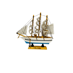 Decostilo - Adorno: Barco Velero De Madera 15Cm