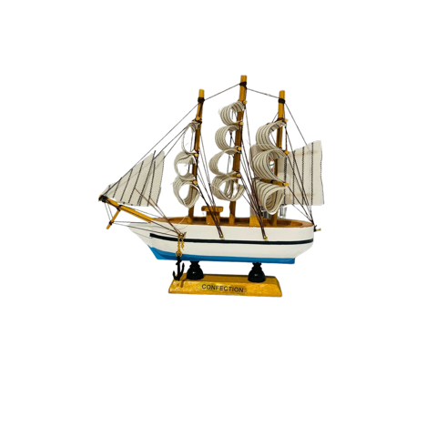 Decostilo - Adorno: Barco Velero De Madera 15Cm