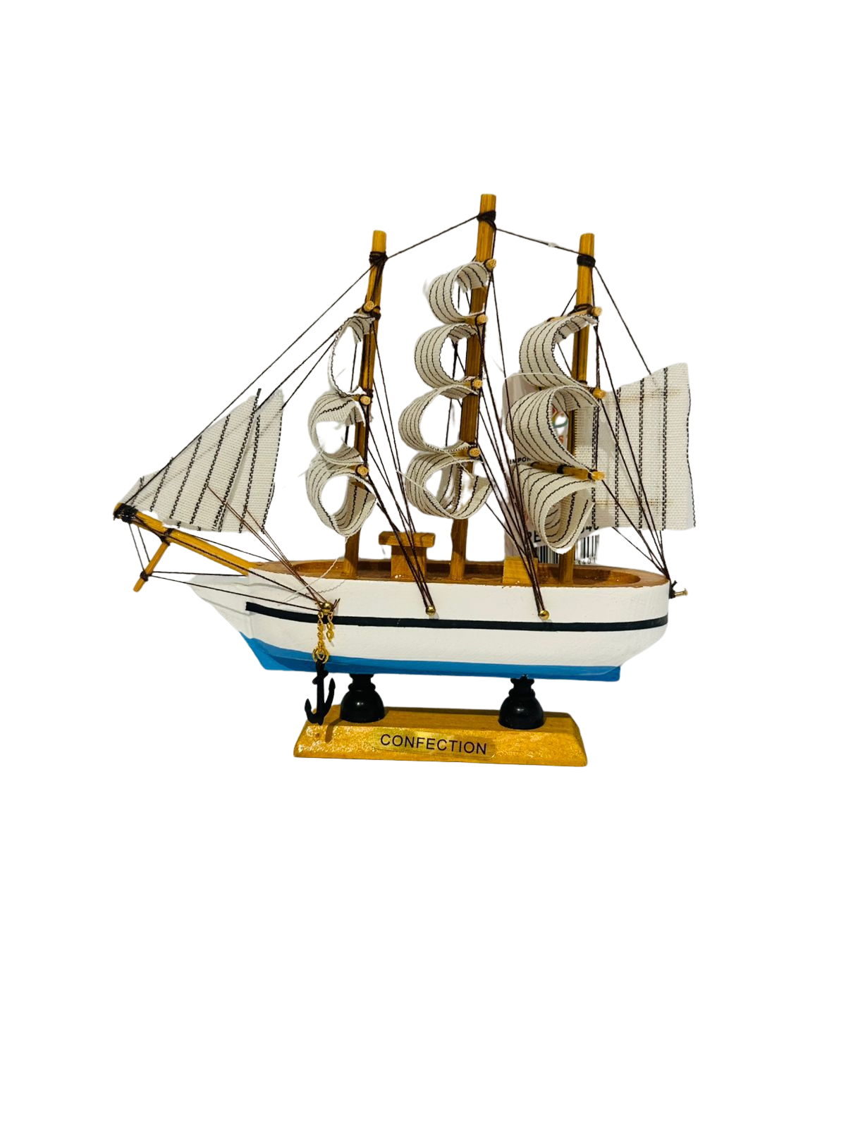 Decostilo - Adorno: Barco Velero De Madera 15Cm