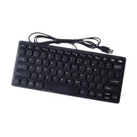 Bothyi - Teclado Con Cable Usb, Escritura Pequeña Y Cómoda Para Ordenador De Escritorio En Casa Y Oficina, Color Negro