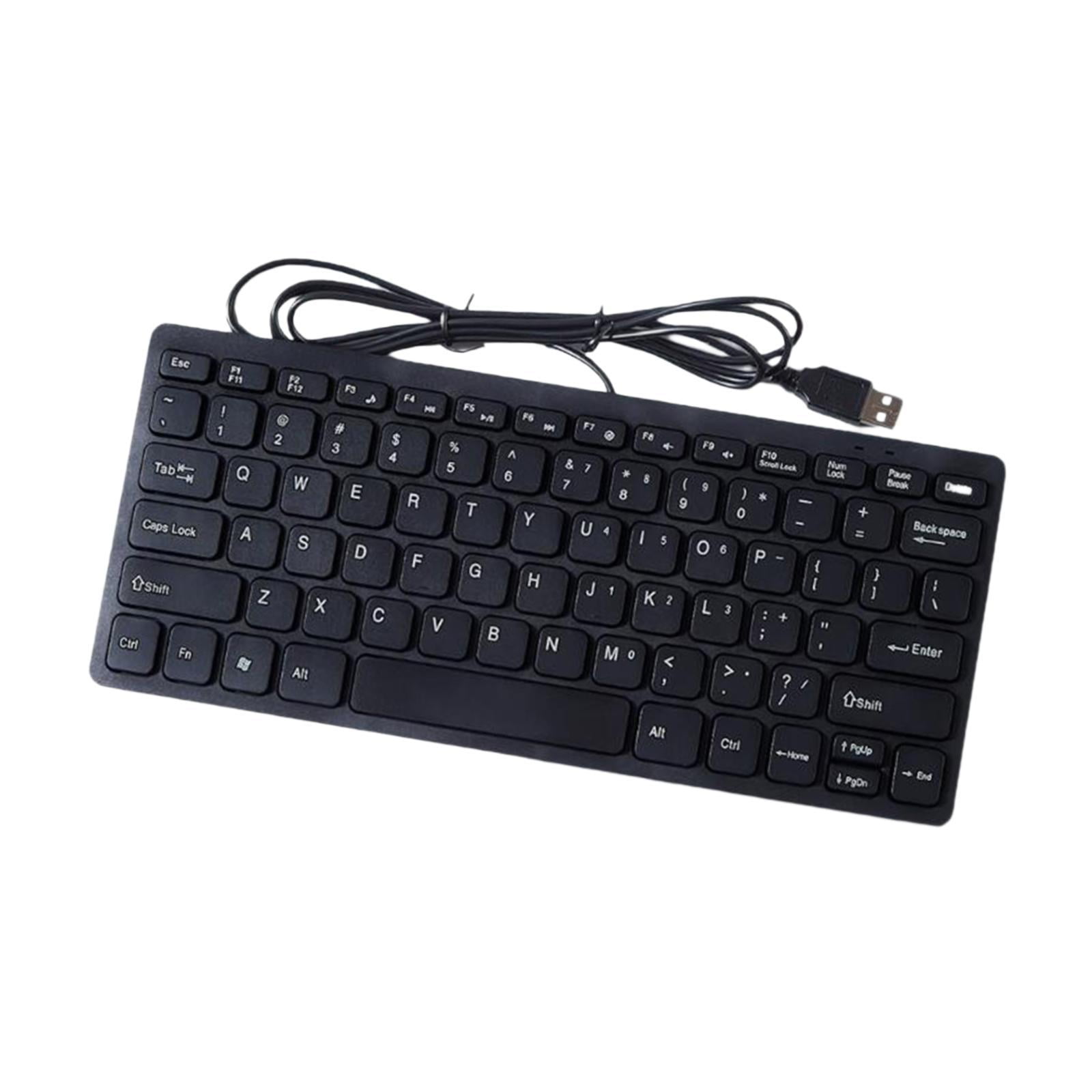 Bothyi - Teclado Con Cable Usb, Escritura Pequeña Y Cómoda Para Ordenador De Escritorio En Casa Y Oficina, Color Negro