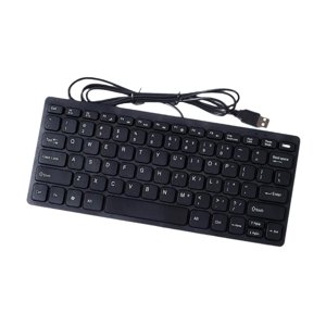 Bothyi - Teclado Con Cable Usb, Escritura Pequeña Y Cómoda Para Ordenador De Escritorio En Casa Y Oficina, Color Negro