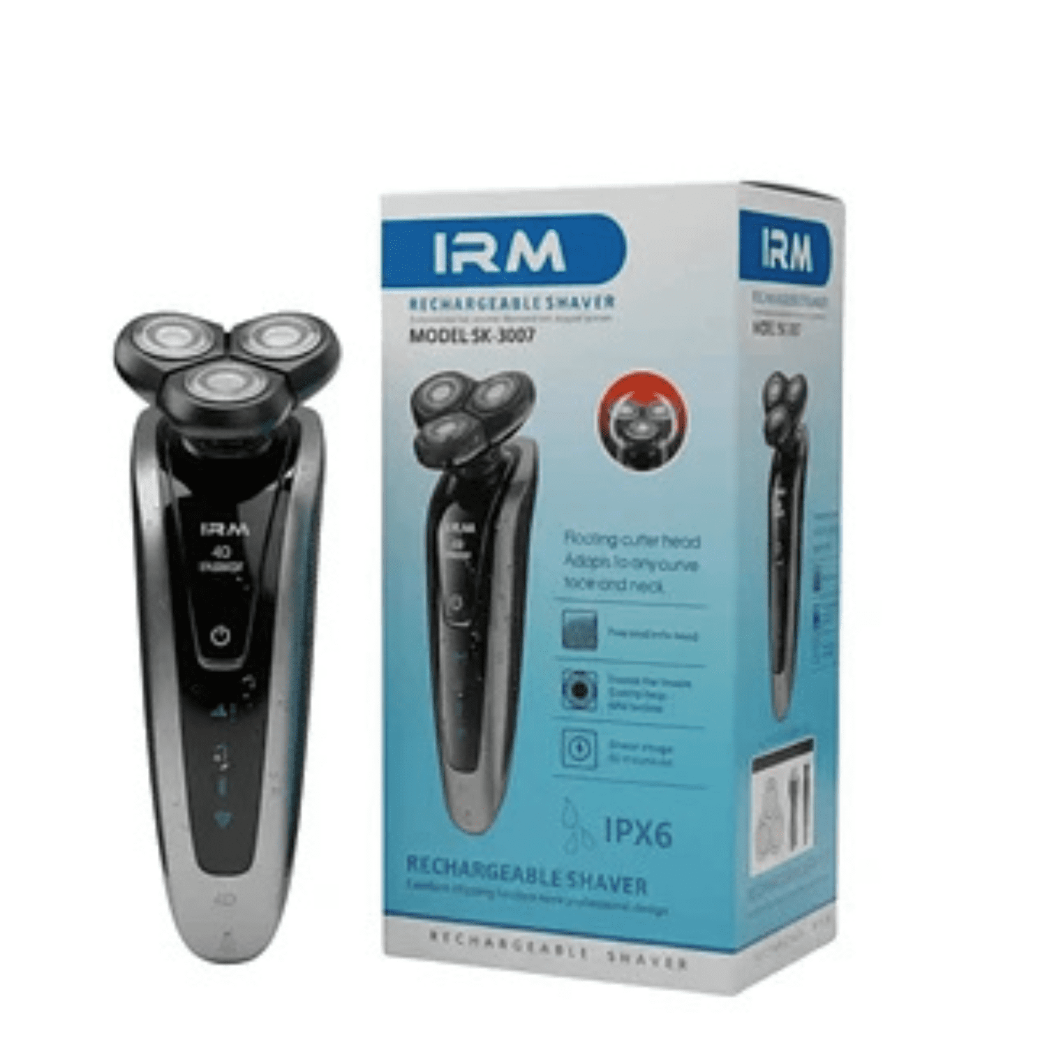 Genérico - Afeitadora Eléctrica Sk-3007 Recargable Impermeable Negro