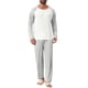 thumbnail image 1 of INSPIRE CHIC Conjunto de Pijama de 2 Piezas para Hombre con Camiseta de Manga Raglán y Pantalones de Estar M Gris Claro, 1 of 6