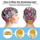 thumbnail image 3 of Carinha de Anjo Gorro de Natación de Licra, Gorro de Baño de Tela Cómoda, Gorro Elástico Antideslizante para Hombres, Mujeres y Niños, 3 of 6