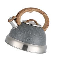 Bothyi - Whistling Kettle Anti Scald Cookware Stainless Steel For Outdoor Fishing Bbq Gray