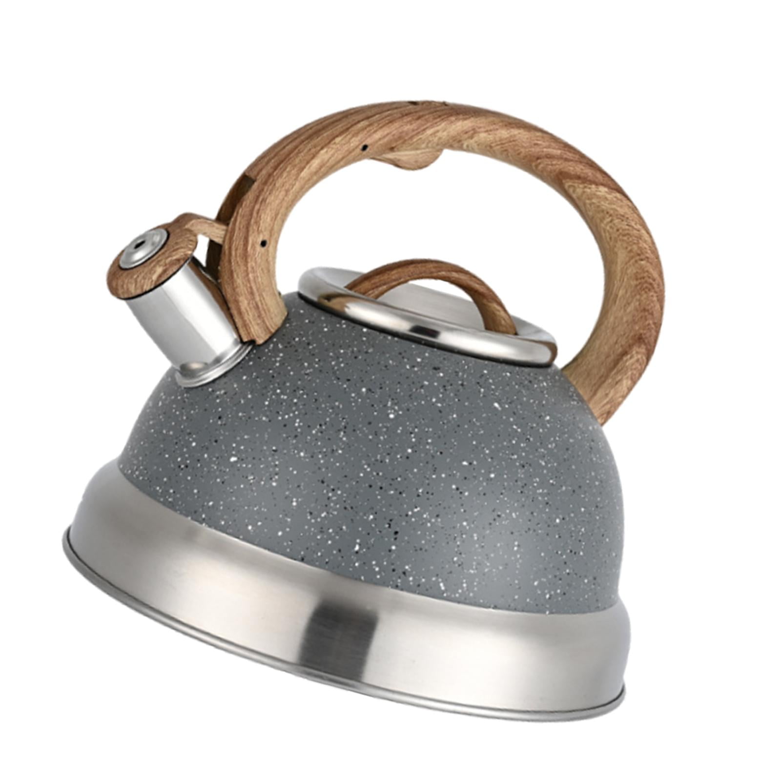 Bothyi - Whistling Kettle Anti Scald Cookware Stainless Steel For Outdoor Fishing Bbq Gray