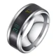 thumbnail image 2 of Anillo Titanio indicador de Temperatura Corporal termometro personal/ talla 6, 2 of 5
