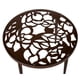thumbnail image 3 of Mesa auxiliar LeisureMod con diseño de árbol con tapa de cristal marrón para interiores y exteriores, 3 of 8