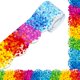 thumbnail image 1 of Bordes para Tablero de Anuncios ERKE 18 m Confeti con Borde Ondulado, 1 of 7