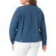 thumbnail image 3 of Agnes Orinda Chaqueta de Mezclilla para Mujer Talla Grande de Escuela Colegio Botón Abajo Anorak Utilitario Casual Chaquetas Cargo con Bolsillos Conjuntos 2025 2X Azul, 3 of 6