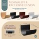 thumbnail image 4 of Juego de toalleros Aura Nest de madera de bambú para baño, negro, 4 piezas, 4 of 6