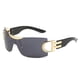 thumbnail image 3 of Trendy Rimless Y2K Sunglasses for Women and Men - Futuristic Oversized Frameless Sun Glasses with Shield Shades, 3 of 5