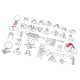 thumbnail image 1 of 30pcs Metal Classic Wire Puzzle Rompecabezas Juego Mental Juguete Iq Test Magic Toy, 1 of 5