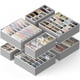 thumbnail image 5 of Organizador de ropa interior para armario, separador de cajones, 7 piezas, gris, 5 of 9