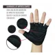 thumbnail image 3 of Guantes Corto Ciclismo Bicicleta Almohadilla Super Comodo Negro, M, 3 of 3