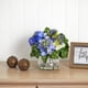 thumbnail image 4 of Hortensia mixta casi natural con flor artificial con jarrón, 4 of 5