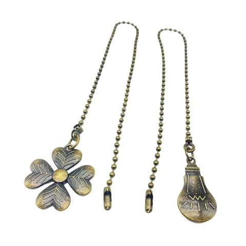 Ioensy - Cadena De Extensión De Ventilador Adornos De Ventilador De Techo Lámpara De Ventilador De Techo Con Cuentas Cadena De Tracción Marrón