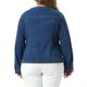 thumbnail image 3 of Chaquetas de Mezclilla sin Cuello de Talla Grande para Mujeres de Agnes Orinda, Abrigos de Jean Casual con Bolsillo y Manga Larga Abotonada para la Escuela y la Universidad 1X Azul Oscuro, 3 of 6