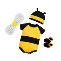 Magideal - Traje De Cuerpo De Abeja De Miel, Mono Suave Para Recién Nacidos, Accesorio Fotográfico Para Las Fiestas De Acción De Gracias Para 90Cm
