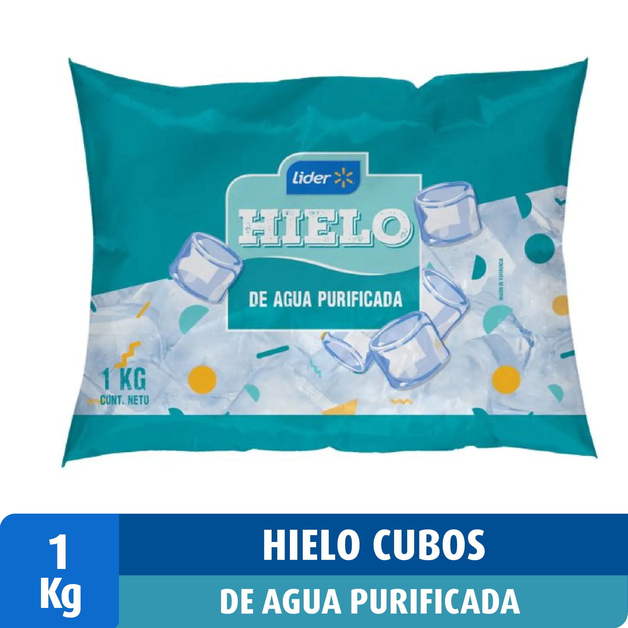 Hielo En Cubo Bolsa 1 kg Lider