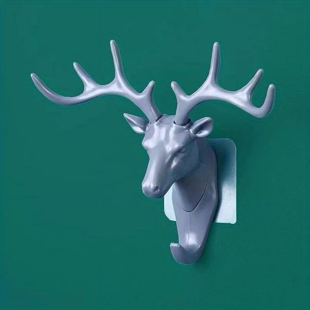 Decorative Antler Deer Head Wall Hooks - Perfect for Hanging Coats, Towels, and More!