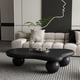 thumbnail image 2 of 47 Inch Cloud Shaped Coffee Table with 3 Ball Legs for Living Room, Black, 2 of 3